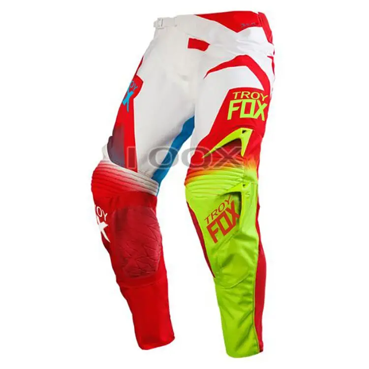 Troy Fox Red/White Shiv 360 Pants Adult MTB MX Motocross ATV Mountain Bike Cycling Offroad UTV SX DH Racing
