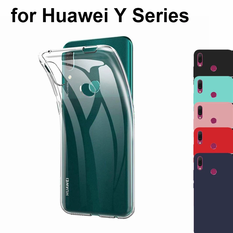 Высококачественный гибкий мягкий силиконовый чехол из ТПУ для Huawei Y9 Prime 2019 Y6 Pro Y7P