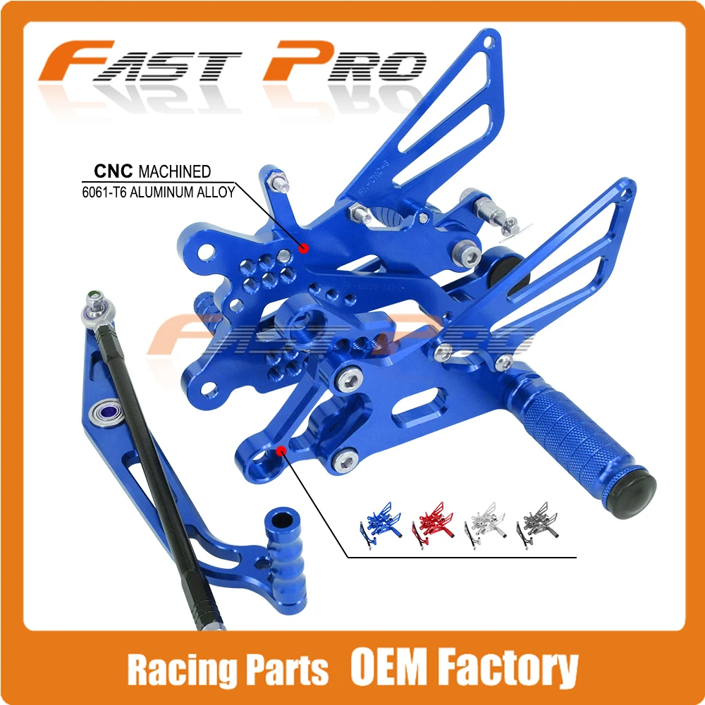 CNC регулируемый заготовка подножки педали для YAMAHA YZFR6 YZF-R6 YZF R6 2006 2007 2008 2009 2010 2011 2012 2013