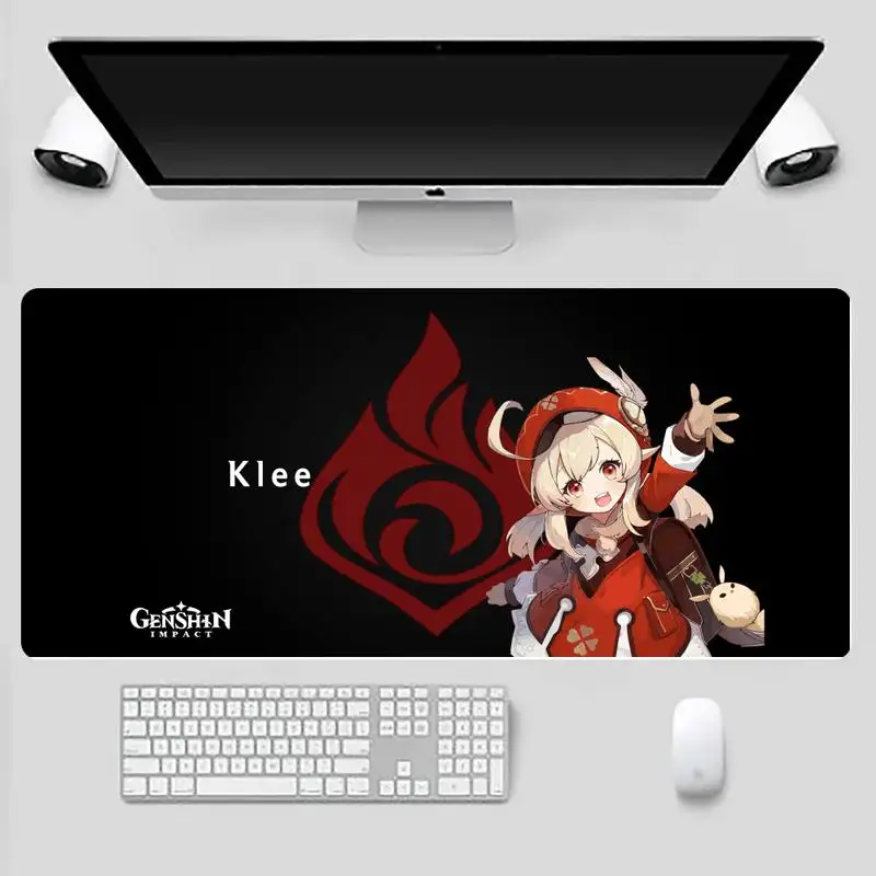 

Genshin Impact anime Locking Edge Mouse Pad Game Desk Table Protect Game Office Work Mouse Mat pad X XL Non-slip Laptop Cushion