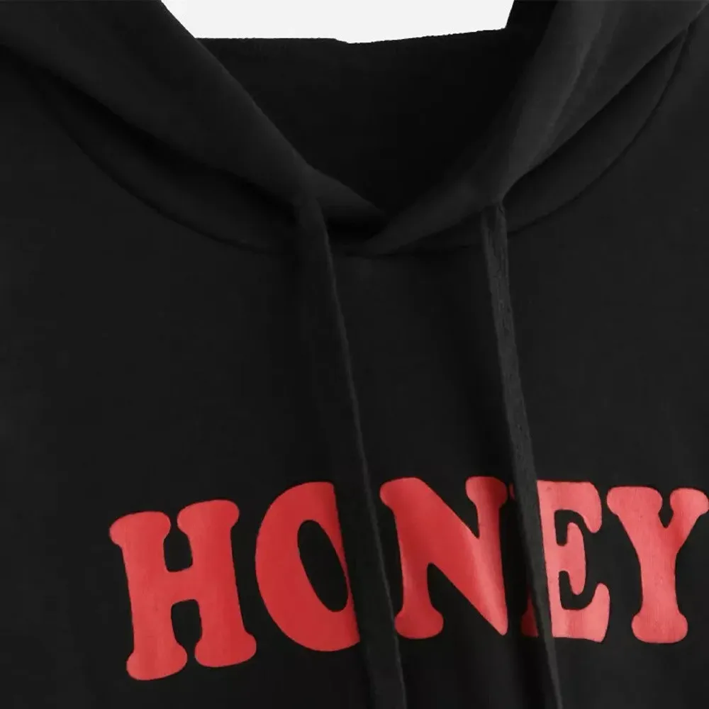 Autumn Hoodie Womens Letters Mesh Long Sleeve Hoodie Sweatshirt Pullover Tops Blouse Cool Girls Sweatshirts sudadera mujer