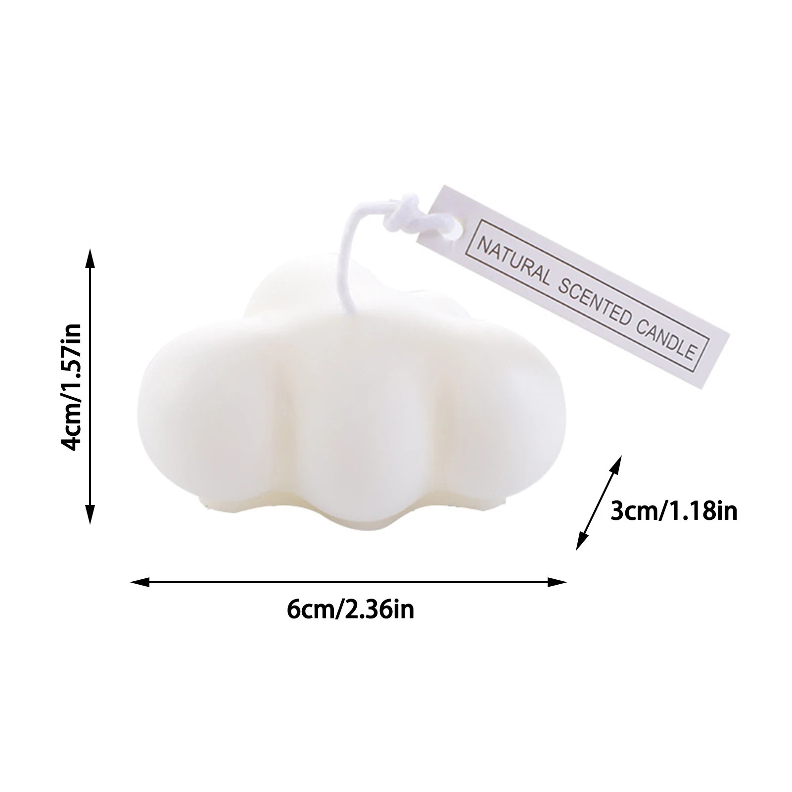 

3D Clould Shape Candle Soy Wax Aromatic Candle Home Home Ornament Birthday Wedding Party Decoration Gift