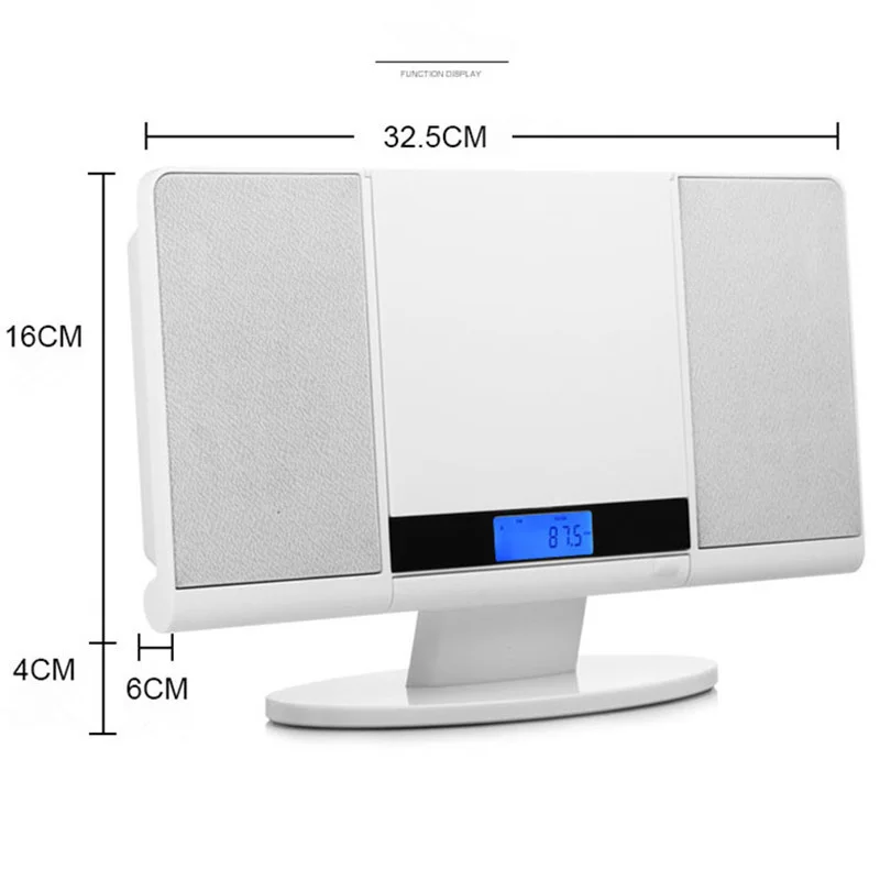Portable CD player mobile phone Bluetooth speaker alarm clock sound control FM radio MP3 support music playback | Электроника