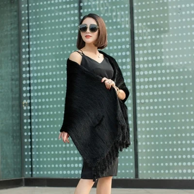 Новый высококачественный импортный шарф из меха норки для расширенной женской