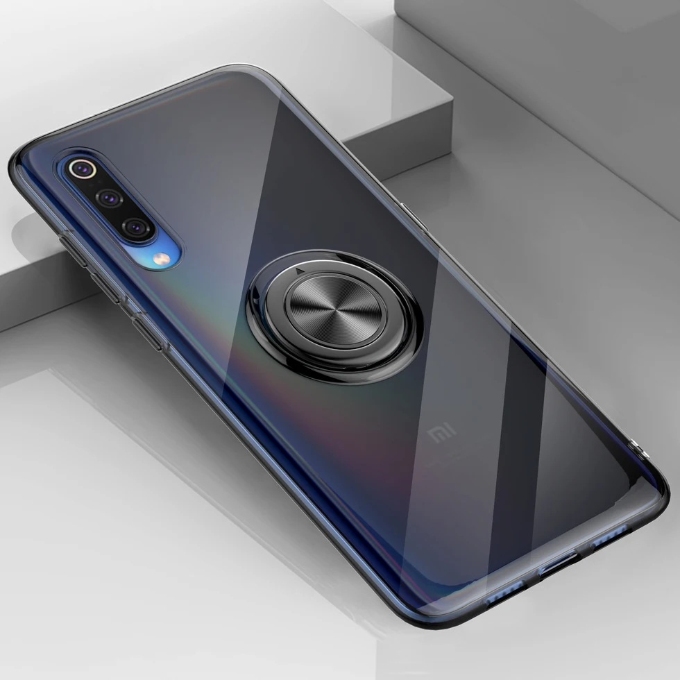Прозрачный противоударный чехол для Xiaomi Mi 9 se 8 Lite бронированный с металлическим
