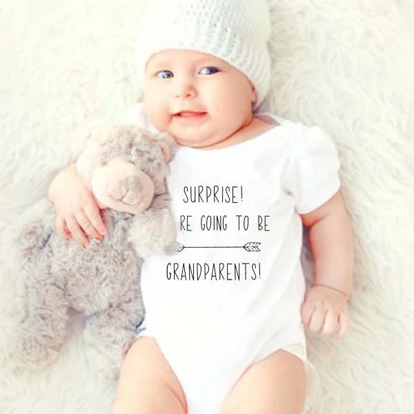 Летние комбинезоны с короткими рукавами для малышей сюрприз! Вы будете дедушкой
