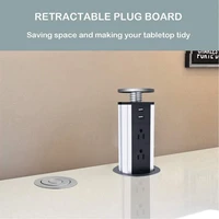 retractable pop up power socket worktop desk pull pop up power outlet household office multi functional counter charging station