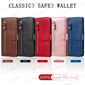 flip bracket leather phone case for oppo find x2 x3 neo lite f17 f19 pro plus 4g 5g zipper wallet card slot solid color cover free global shipping