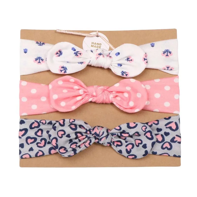 

3pcs/lot Baby Headbands Forwer Print Newborn Baby Turban Little Girl Headbands Elastic Hair Band For Baby Hair Accessories