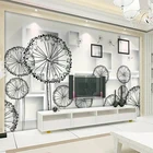 Пользовательские 3D фотообои любого размера, современные Одуванчики, 3D фоны для телевизора, настенная живопись, бумажные фрески, Стикеры