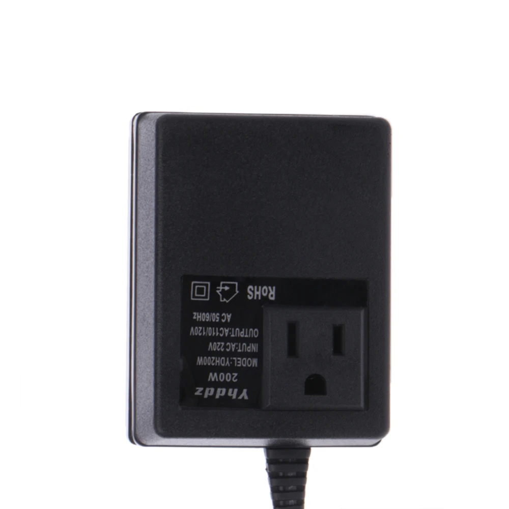 Понижающий дорожный преобразователь напряжения 200 Вт с вилкой Стандарта ЕС 220 В