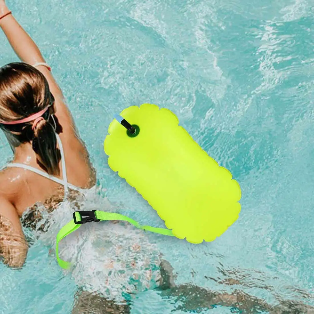 Буй для плавания плавающий пузырь с регулируемым поясным ремнем безопасного в