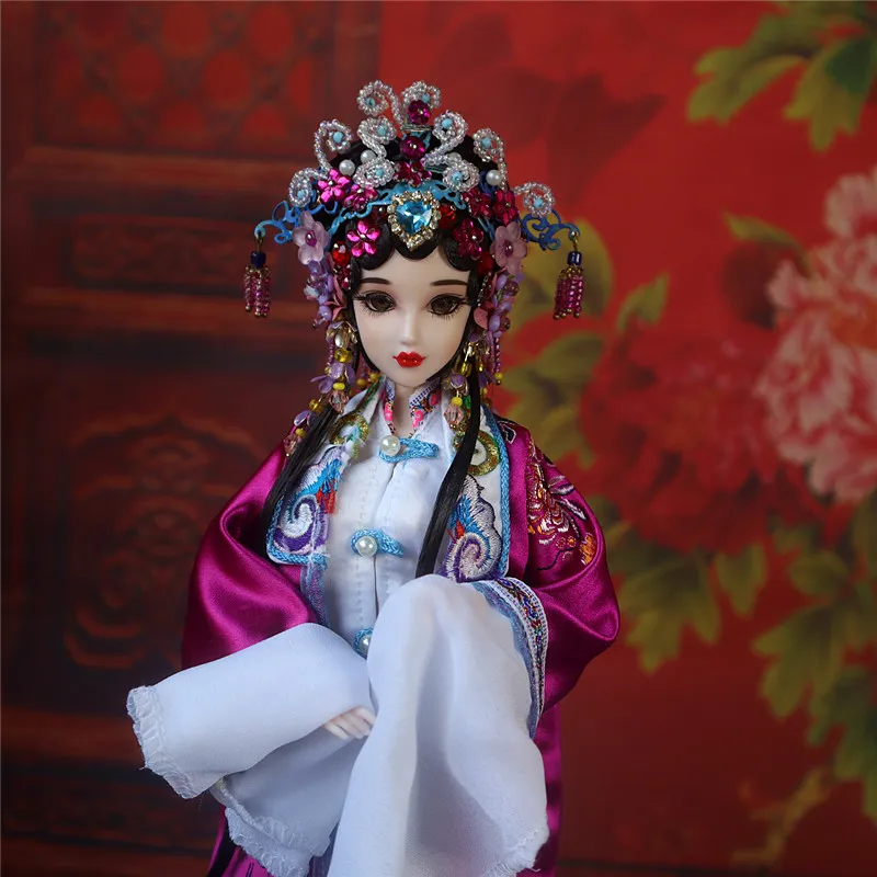 12&quot Vintage Chinese Dolls With Joints Movable Collectible Beijing Opera Yuji Doll Girl Toys Original Design | Игрушки и хобби