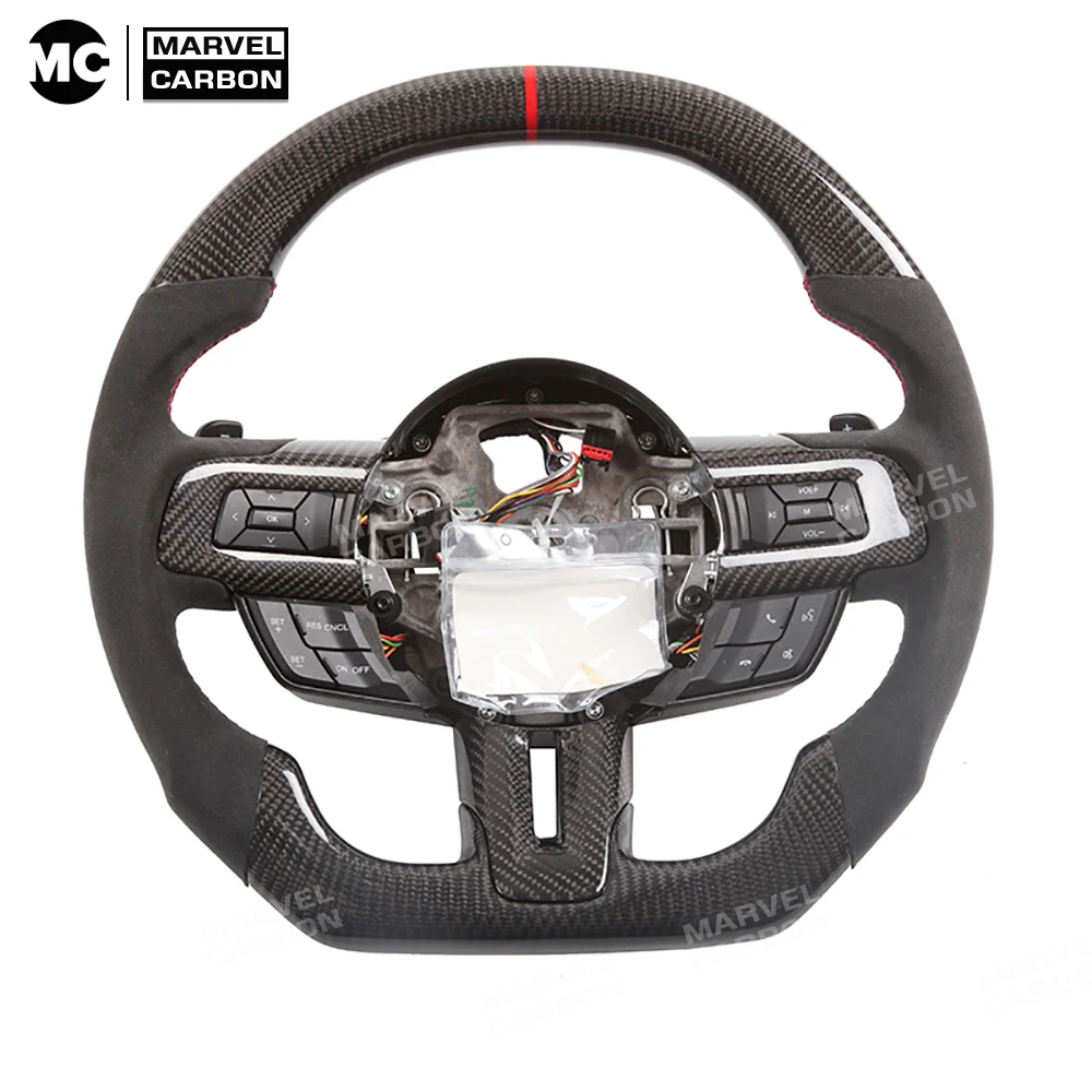 

Race display 100% Real Carbon Fiber Steering Wheel for Mustang