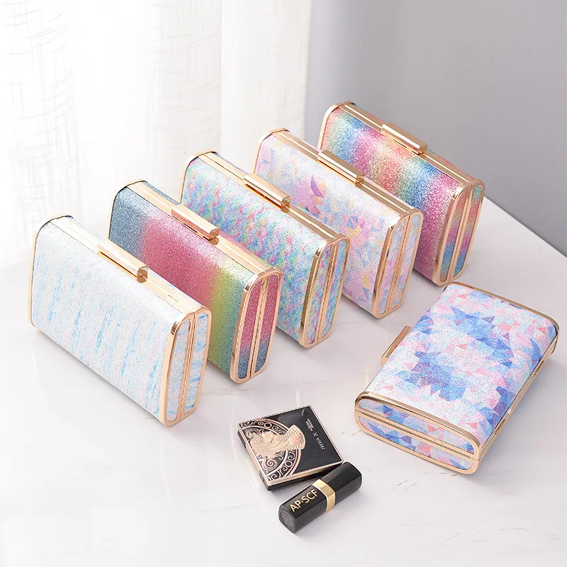 

Clutch Purses For Women Evening 2021 Girl European And Party Wallet Dinner Diamond Contrast Small Square Diagonal JT220025