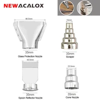 newacalox 4pcs heat gun nozzles kit hot air gun accessories for diy shrink wrap thermal power tool peeling paint 35mm diameter