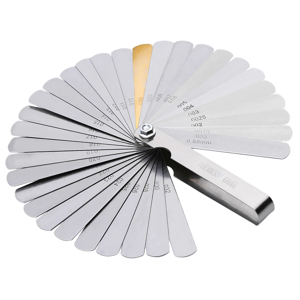 Нержавеющая сталь 32 лезвие лист щуп измерительный комплект нержавеющие