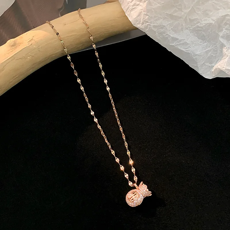 Ювелирные изделия в стиле хип-хоп Золотой доллар сумка из нержавеющей стали с