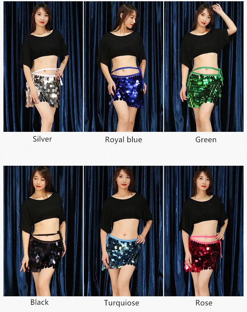 Новинка женский набор костюма для танца живота Дамское полотенце с блестками на