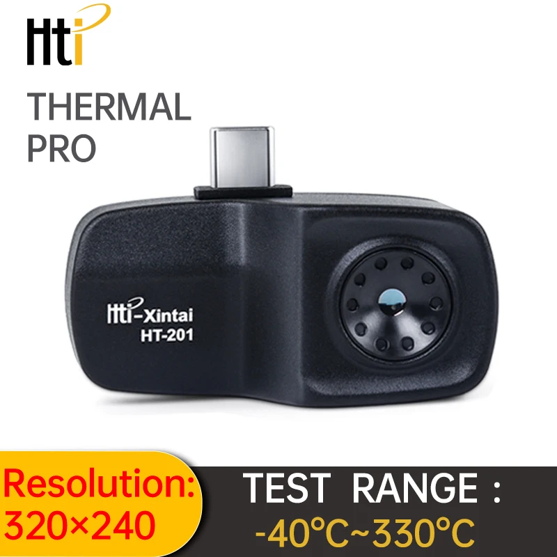 

HTI Thermal Camera HT-201 Infrared Thermal Imager for Phone Support Video and Pictures Recording for Android Type-C