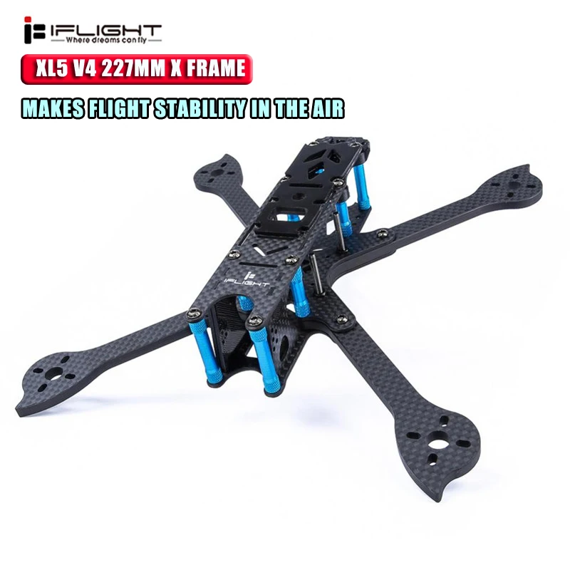 Квадрокоптер iFlight XL5 V4 True X 227 мм FPV Racing Frame Kit 123g RC запасные аксессуары для