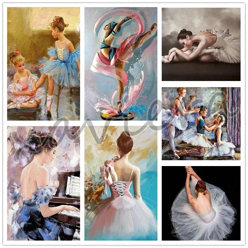 5D DIY алмазная живопись с рисунком балерины для девочек Набор вышивания крестиком