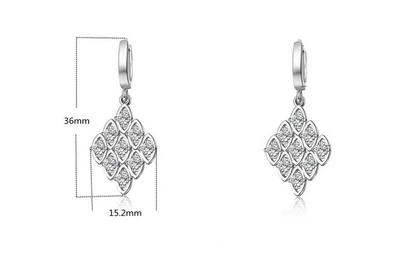 Женские серьги кольца из серебра 925 пробы с цирконом|Серьги-кольца| |