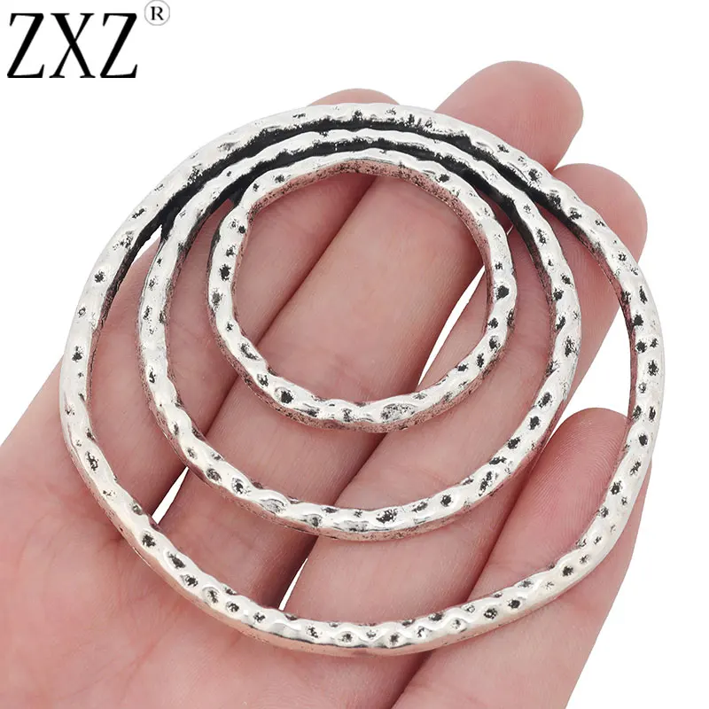 ZXZ 2 шт. большая Φ 3 кольца круги подвески в стиле бохо для изготовления ювелирных