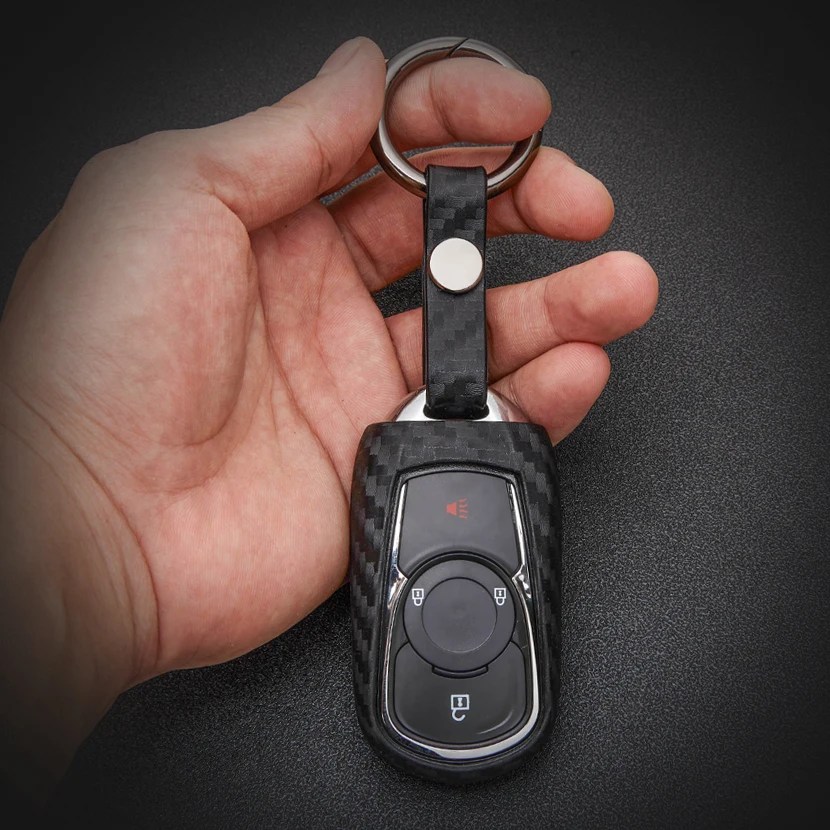 

Silica gel Key Case Cover For Buick ENCORE ENVISION LACROSSE VERANO GL8 VELITE Opel Carbon Fiber Key Bag Holder Shell Keychain
