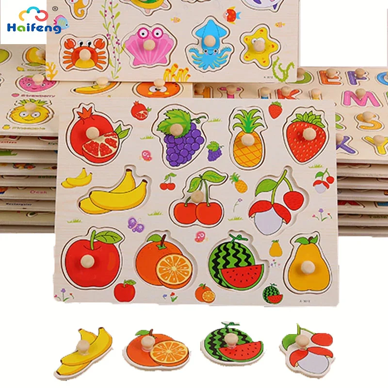 

Детский деревянный пазл Монтессори, развивающая игрушка