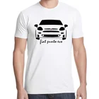 Фиат пунто Эво Abarth футболка мужская, Круглый ворот, короткий рукав, хлопковая Футболка сужающаяся к талии футболка повседневные топы, модная одежда для девочек