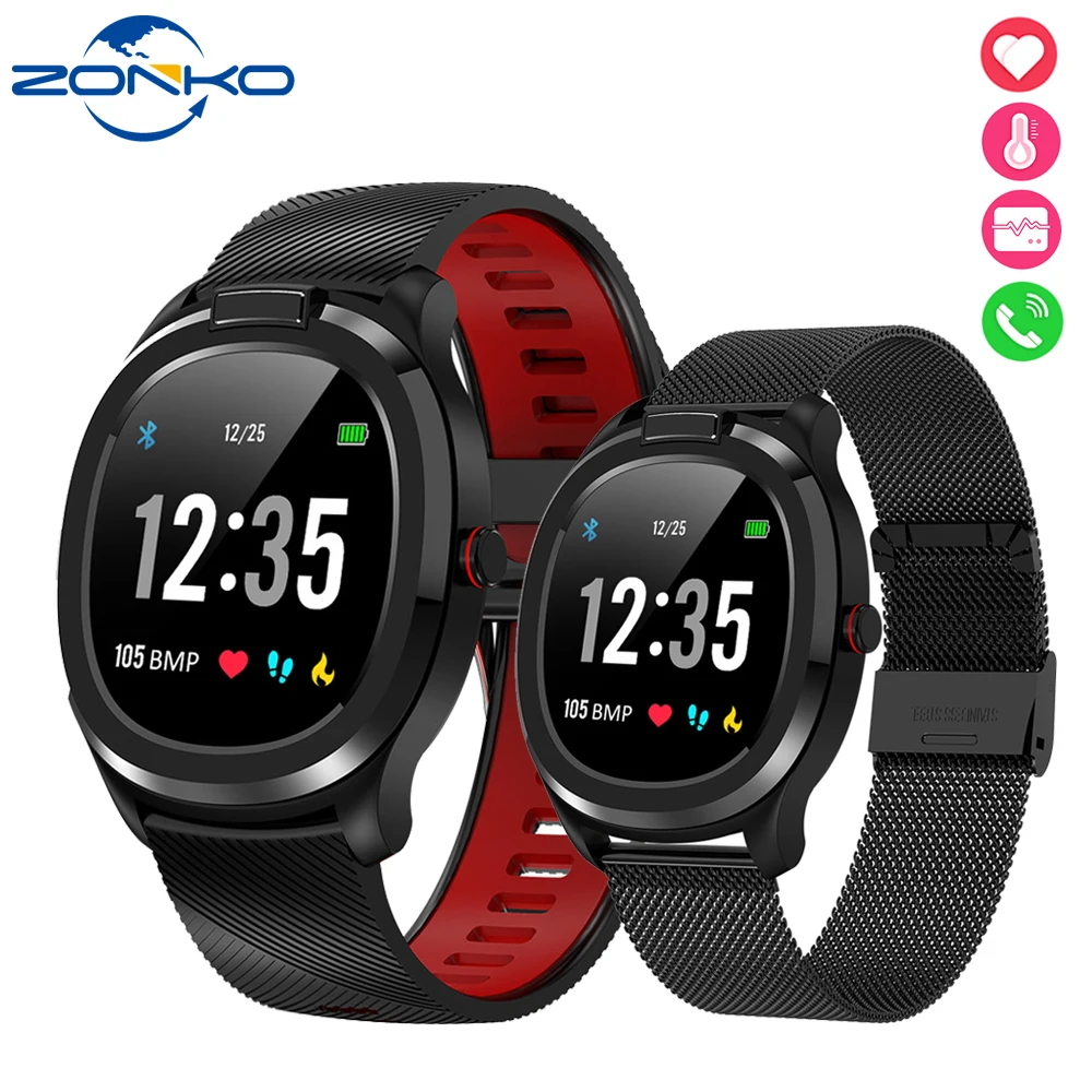 Смарт часы ZONKO T01 мужские с измерением температуры тела пульсометром и