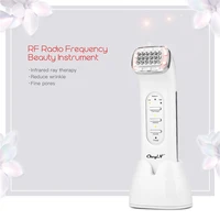 ckeyin radio frequency remover wrinkle ems face skin care beauty rejuvenation led infrared light photon heating therapy massager