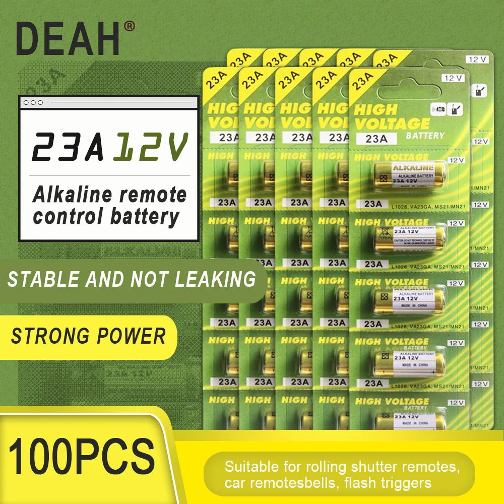 100 шт. 23A 12V Новый сухой щелочной Батарея для дверного звонка! Автосигнализация с