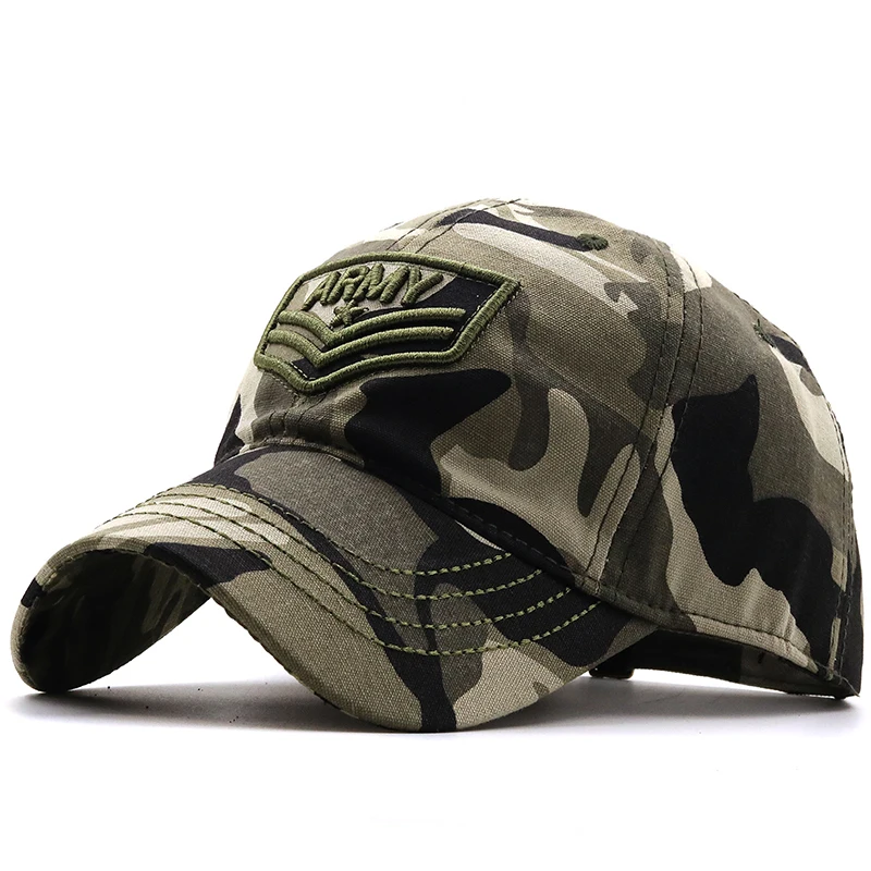 

Army Camouflage Male Baseball Cap Men Embroidered ARMY Caps Outdoor Sports Tactical Dad Hat Casual Hunting Hats