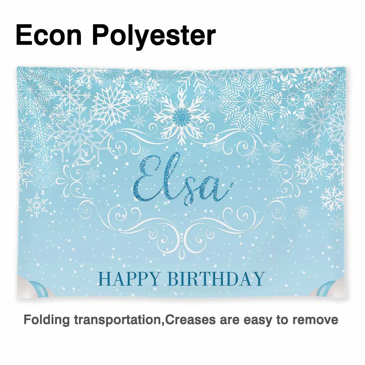 

Allenjoy winter snowflake photo background blue happy birthday party banner photography backdrops children decorations custom