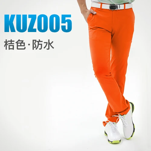 Waterproof Orange PGM штаны для гольфа, Мужская одежда, Тонкие штаны, длинные тонкие брюки, прямые свободные брюки, для бега, для тенниса, Повседневная версия одежды - Цвет: Waterproof Orange