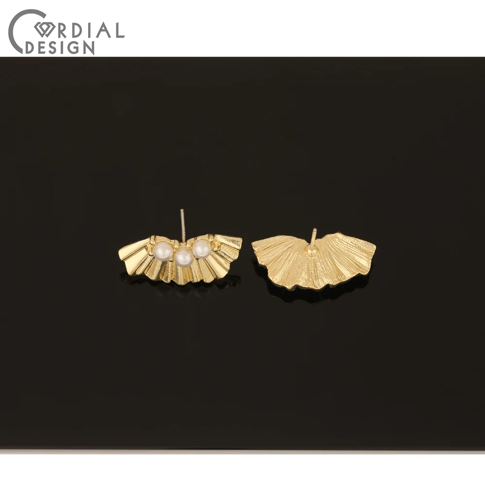 

Cordial Design 50Pcs 12*24MM Jewelry Accessories/DIY Making/Jewelry Findings Components/Shell Shape/Earring Stud/Imitation Pearl