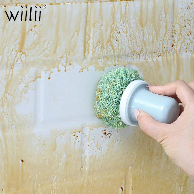 Нано щетка для чистки кухонной посуды с шариком Высокоэффективная посуда