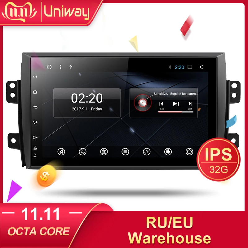 Uniway ATY9071 Android 8.1 автомобильный DVD для Suzuki SX4 2006 2007 2008 2009 2010 2011 2012 2013 автомобилей Радио Навигация