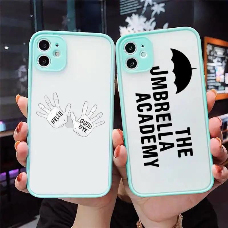 

The Umbrella Academy Phone Case For iPhone 12 11 Mini Pro XR XS Max 7 8 Plus X Matte transparent blue Back Cover