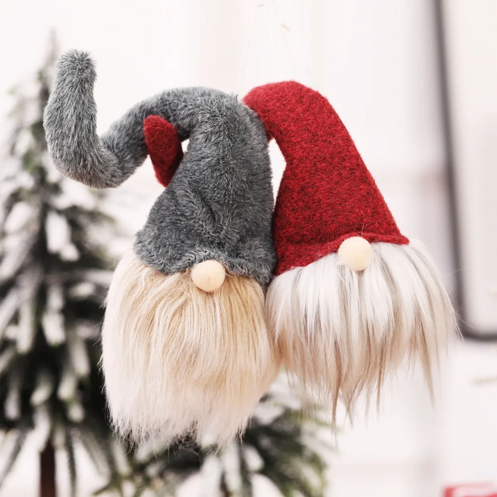 Рождественский подарок Санта Клаус Tomte стоящая Длинная с капюшоном гном плюшевые куклы сделанное вручную украшение для дома коллекционные куклы обои для рабочего стола#5