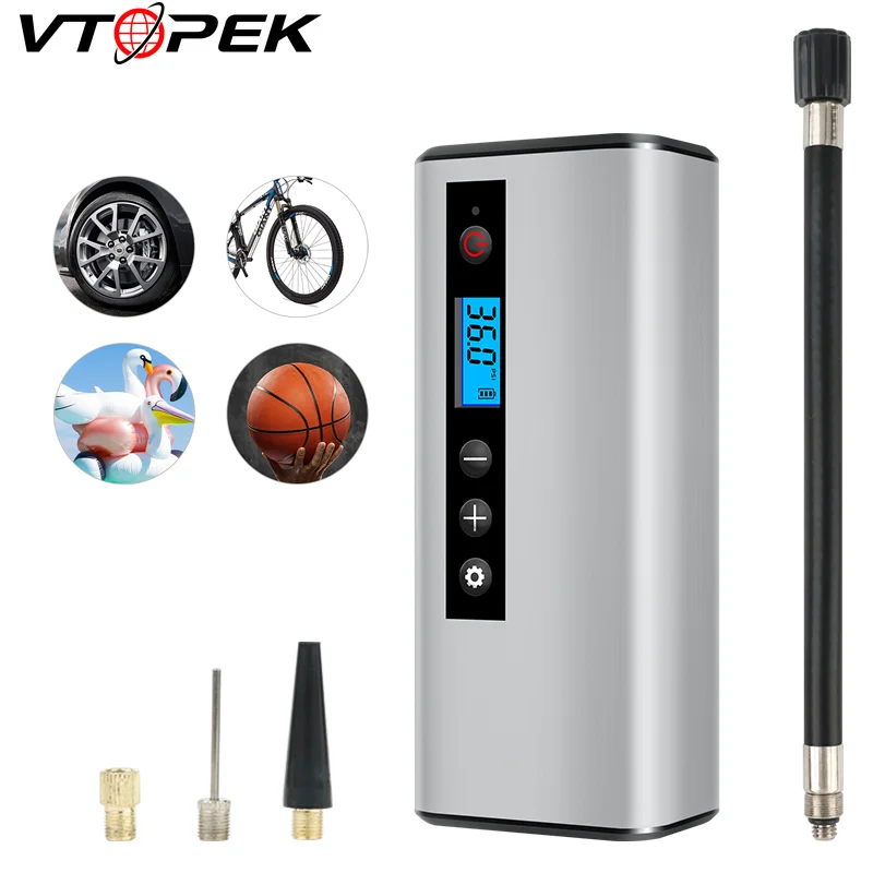 Воздушный насос Vtopek портативный автомобильный компрессор электрический
