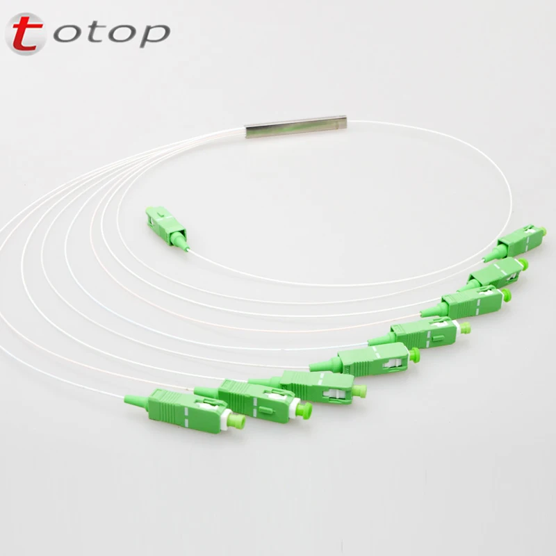 FREE SHIPPING SC APC 1X8 PLC Single mode Fiber Optical splitter FTTH Steel tube type SCAPC 1x8 optical fiber |