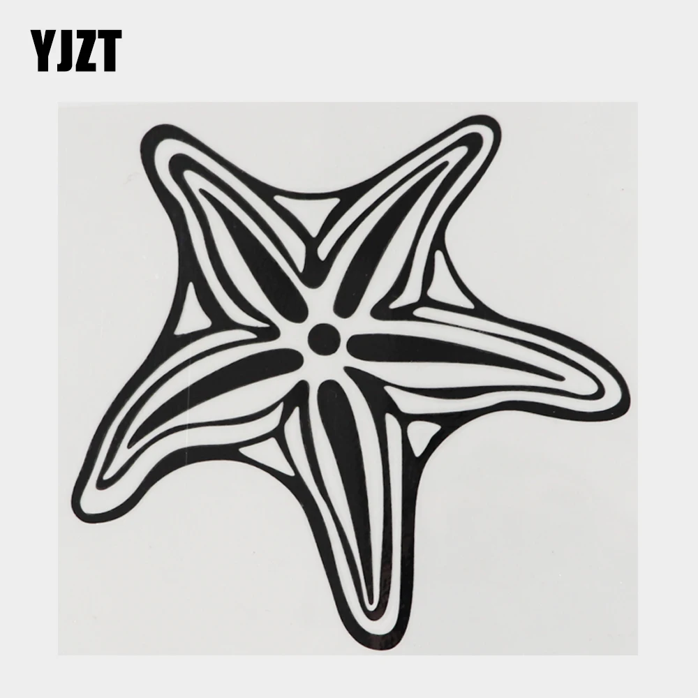 

YJZT 13.6CM×12.9CM Lovely Starfish Decal Car Sticker Vinyl Bumper 18A-0538
