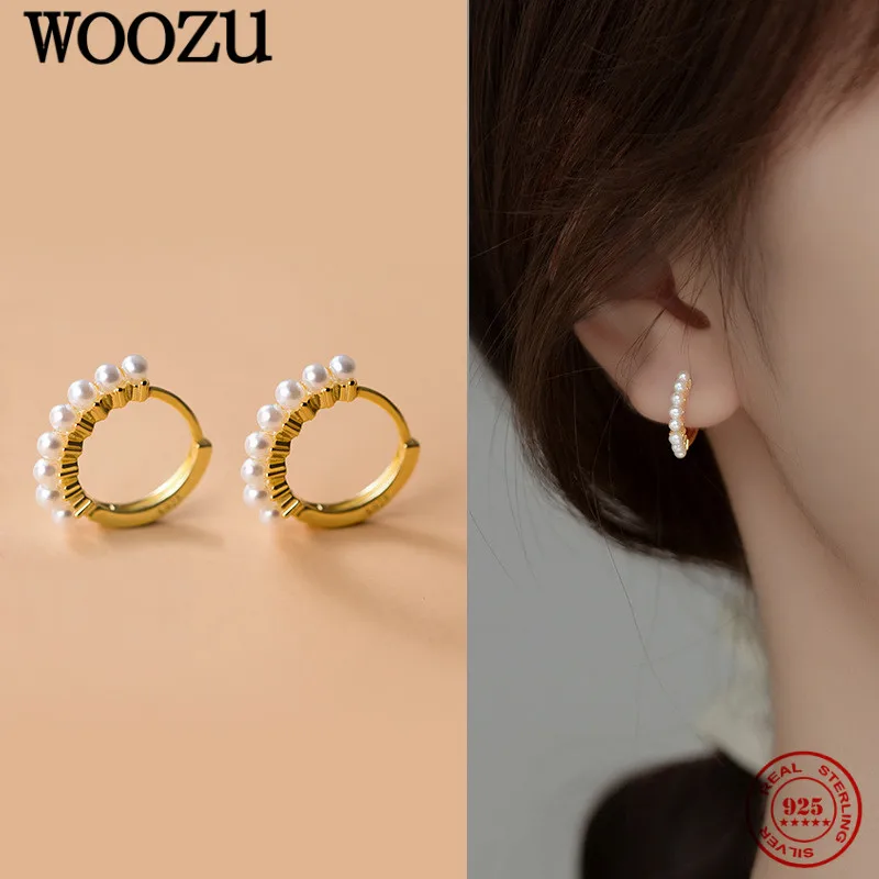 

Женские серьги-кольца из серебра 925 пробы, с жемчугом