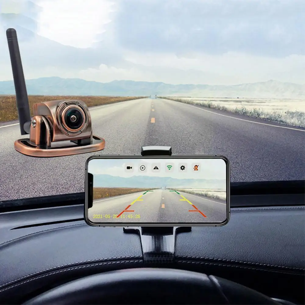 

Wireless Wifi Car Backup Metal 180° Fisheye Lens Front/Rear Bus Heavy For RV 9V-36V Duty Truck View Camera Trailer Night Vi L5M6