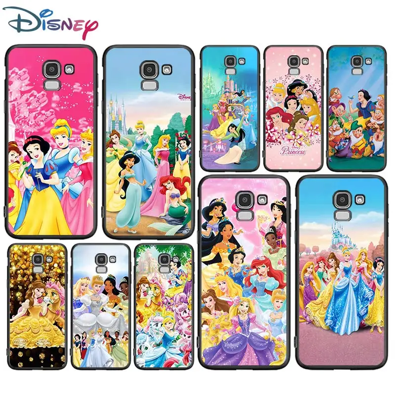 Disney Princess Beauty for Samsung Galaxy J2 J3 J4 Core J5 J6 J7 J8 Prime duo Plus 2018 2017 2016 Soft Black Phone Cover