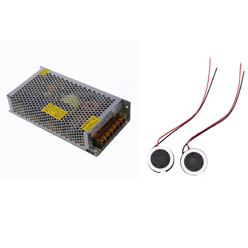 

1 Pcs 200W Switching Switch Power Supply Driver & 2 Pcs 15mm Round Magnet Magnetic Tweeter Speaker Horn 8 Ohm 1W