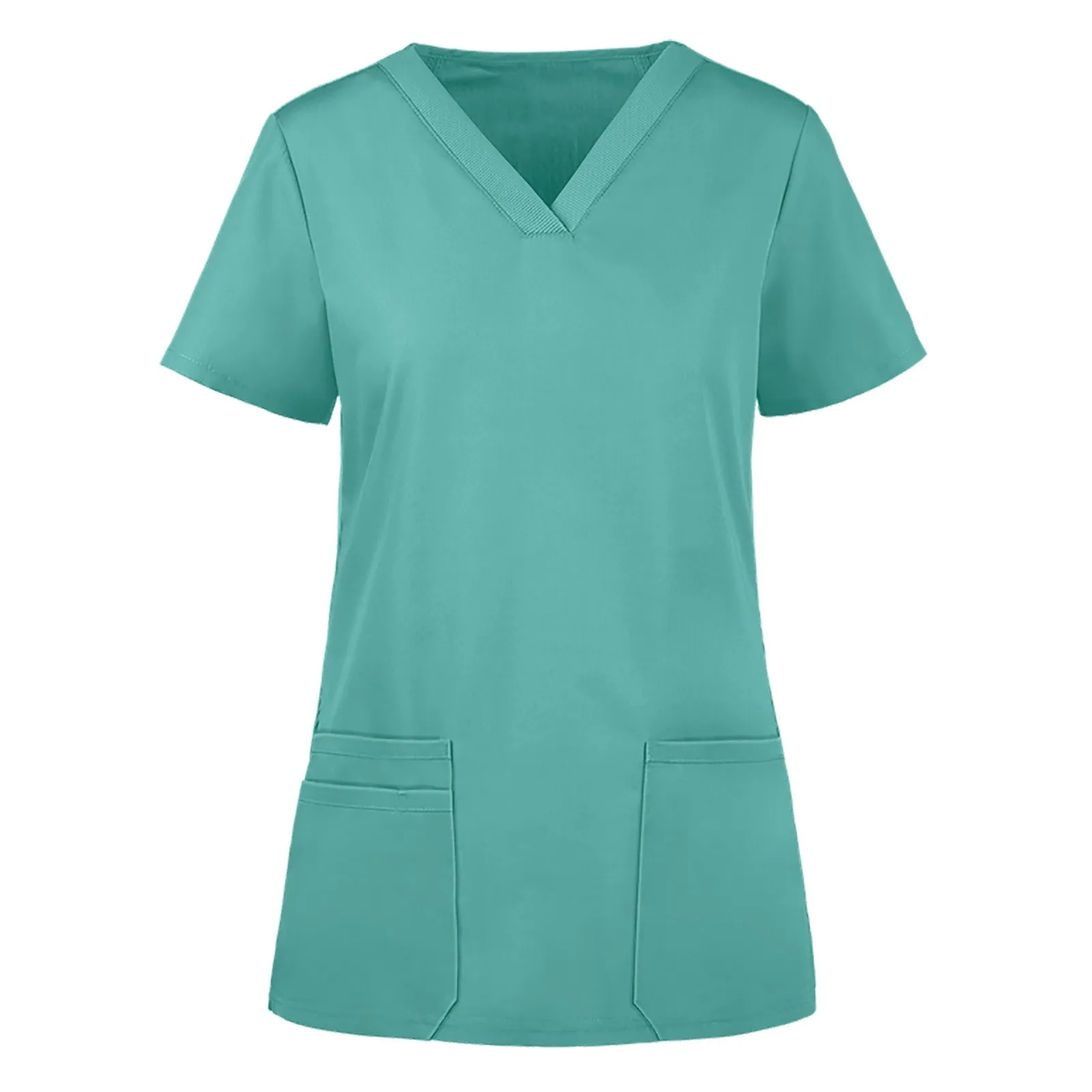 Клиническая униформа для женщин медсестры с коротким рукавом рабочие топы